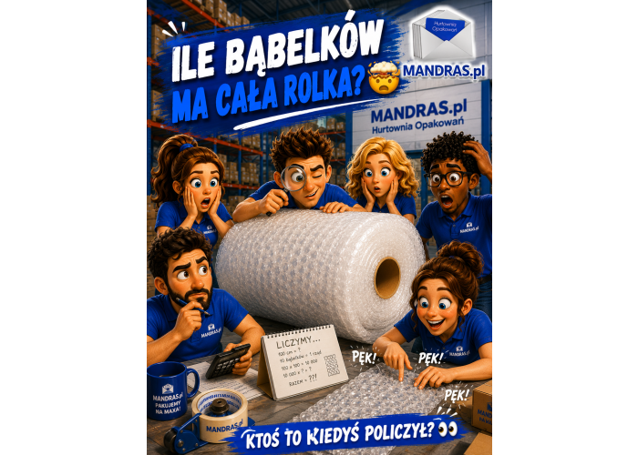 Ile bąbelków znajduje się na rolce folii bąbelkowej?